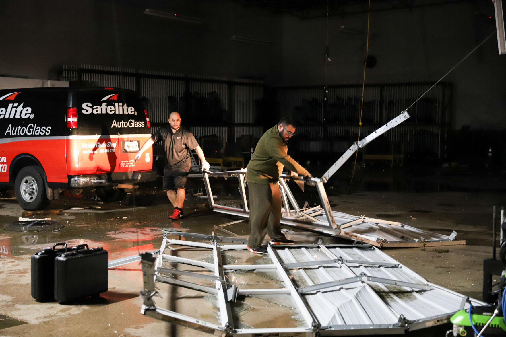 Photos: EF2 tornado in Arlington leaves roof damage, collapsed buildings in its wake